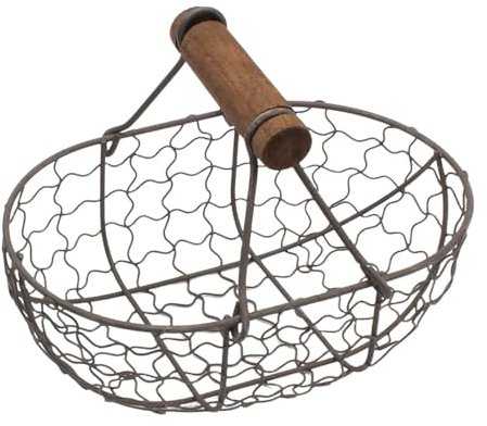 Cesta De Huevos De Gallina - Cesta Para Huevos, Cesta De Almacenamiento De Huevos, Cesta De Almacenamiento De Hierro, Cesta De Frutas, Puede Contener 12 Huevos Para Comedor, Sala De Estar