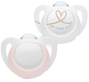 NUK Star Schnuller für Neugeborene | 0–2 Monate | BPA-freie Silikonschnuller | ROSA | 2-teilig