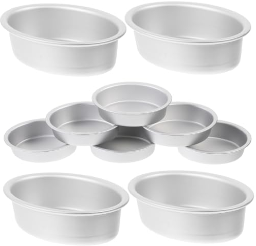PRETYZOOM 10piezas Moldes De Tartas Ovaladas Antiadherentes Para Hornear y Queso Molde Resistente y Duradero Para Pan y Repostería Casera