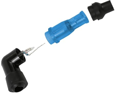 Connecteur de bougie d'allumage flash de moto, connecteur de bougie d'allumage clignotant à angle droit - Capuchon de résistance de bougie d'allumage à 90 degrés haute performance pour motocross |