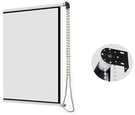 KPEGAXS Portatile Schermo di Proiezione Manuale Schermo Proiettore 40 Pollici 50 Pollici 60 Pollici 72 Pollici Interni Home Cinema Telo Proiettore(72inch)
