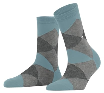 Burlington Bonnie W Sso algodón estampados 1 par, Calcetines Mujer, Azul Silent Water 6014, 36-41