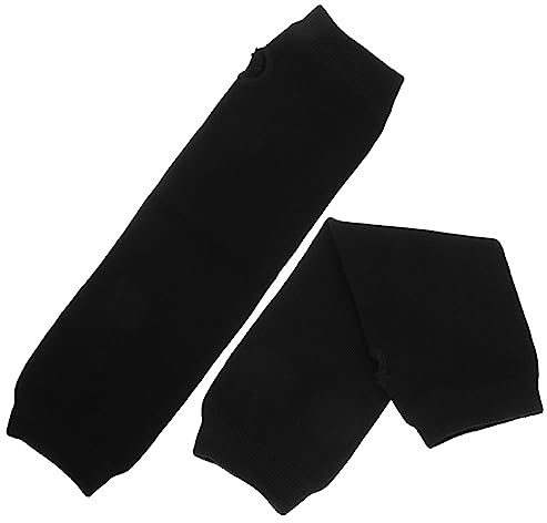 BESPORTBLE 4paare Schwarze Armstulpen Für Damen Winter-armwärmer Aus Baumwolle Lange Fingerlose Armstulpen Mit Daumenloch