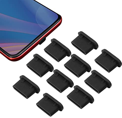 Generico Tappo di Polvere -10 coperture di Porta di Ricarica di Tipo C in Silicone, Tappo Anti-poltine per Telefono e Tablet | Caricamento del Tappo della Porta per Laptop per Computer Fotocamera, m