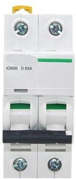 PJVPEJOD 1 Mini disjoncteur iC65H 2p Type D 1A 2A 4A 6A 10A iC65H(2A)