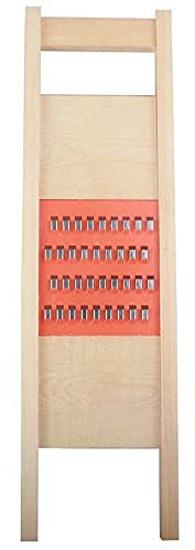 Wooden Hand-held Peeler Vegetable Cutter, Multifunctional Potato Cucumber Cheese Slicer Kitchen Gadgets(orange)