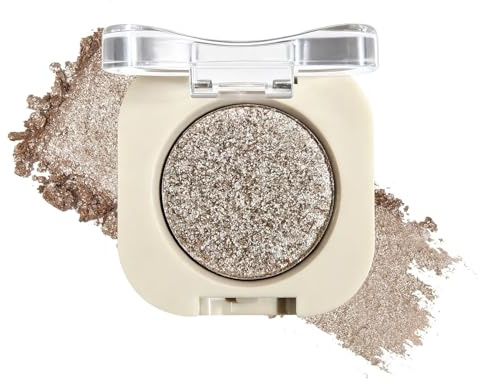 Glitter ögonskugga, metallisk ögonskugga med diamant, glittrande, högpigmenterad kräm eyeliner, långvarig och vattentät glitterskugga, bländbar och skrynkelfri ögonmakeup, slätt pulver
