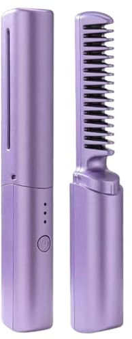 Spazzola Per Lisciare I Capelli – Pettine Per Styling Senza Fili 1500mAh | Piastra Per Spazzole Portatile | Strumento Per Lisciare I Capelli Ricaricabile Con Calore Regolabile Per Styling A
