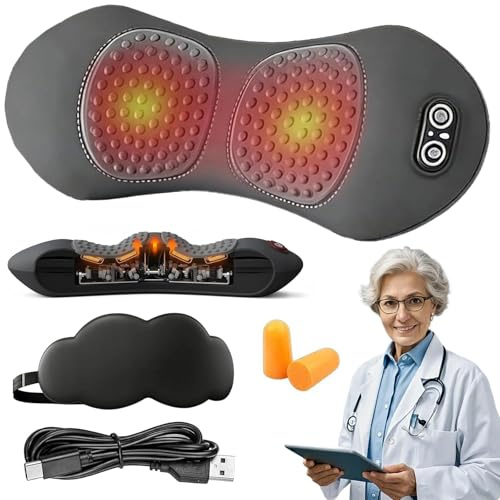 wirbelfrei - 3 i 1 terapikudde, Ergopur 3-zons-ErgoFlow djupmassageapparat, Triple Fusion ryggmassör med traktionslyft, vibrationsmassage och varm kompress för midja (batteridriven)