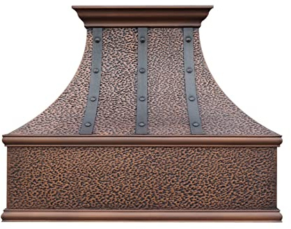 Copper Kitchen Cooker Hood with One-piece Powerful Stainless Steel Vent H7HOTR