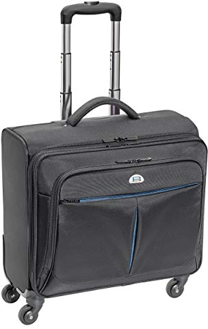 PEDEA Business Trolley Premium Plus Laptop-Rollkoffer bis 17,3 Zoll (43,9 cm) mit Übernachtungsfach, schwarz