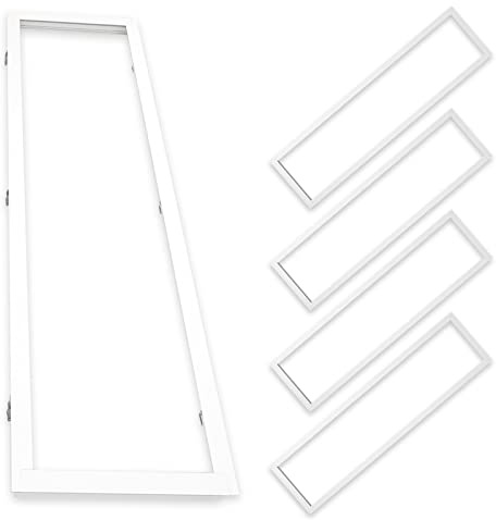 5x Einbaurahmen für LED Panel120x30cm Montagerahmen Deckeneinbau | Aluminium Unterputz Weiß