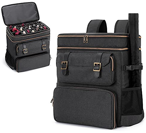 Trunab - Mochila DND RPG Adventurer's Travel, bolsa para batalla mate con capa de espuma en miniatura, compatible con Dungeons and Dragons, adecuado para libros de reglas, etc