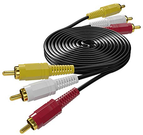 iYueMps 3m Câble RCA, 3 RCA mâle vers mâle Câble auxiliaire audio stéréo Câble RCA pour amplificateur, home cinéma, TV, DVD