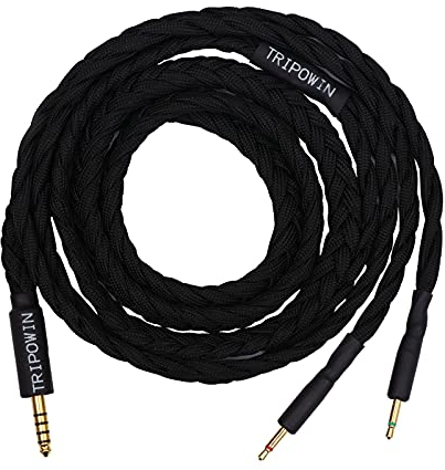 LINSOUL Tripowin GranVia Upgraded OFC hohe Reinheit Kopfhörer Audio-Ersatzkabel, Dual 2,5 mm Stecker für HD700/THIEAUDIO/PHANTOM(4.4mm Stecker, 1.5m Länge, Schwarz)