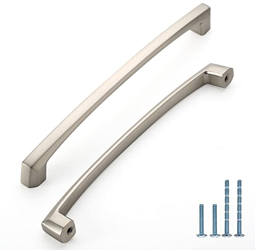KNOKLOCK 10 Pack 7 Inch(177mm) Kitchen Cabinet Handles Brushed Satin Nickel Cabinet Pulls Kitchen Cabinet Hardware Drawer Pulls for Dresser Cupboard Wardrobe