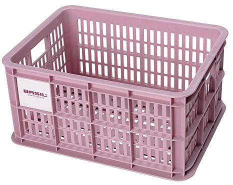 Basil B.V. Unisex – Erwachsene Crate Fahrradkaste, Pink, 40.4x29.8x20.2cm