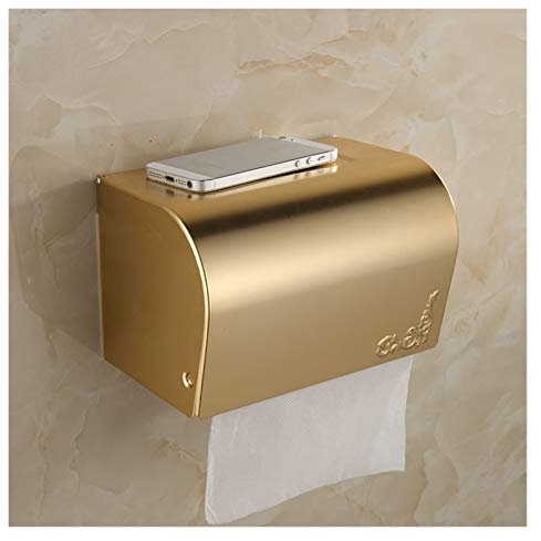 Handtuchhalter für das Badezimmer Badezimmer Hardware Set Gold Handtuchhalter Papierhalter Handtuch Bar Ecke Regal Toilette Bürstenhalter Robe Haken Badezimmer Zubehör (Color : Paper Holder 2)