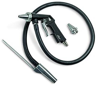 FIAC Sandstrahlpistole für Kompressor mit 6mm Düse, Sandstrahlgebläse für große Flächen mit 1m Zuführschlauch, Kompressorzubehör, Max. 8 Bar Druck, Schwarz