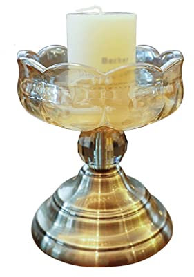 HEXEH Kerzenhalterhalter Europäische Kerzenhalter Ornamente Retro Glasskerzenhalter Wohnzimmer Tischdekoration Hochzeit romantische Kerzenlicht -Abendessen Requisiten Kandelaber (Size : A)
