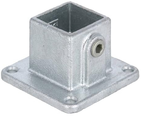 Rohrverbinder Fußplatte, eckig, für Quadratrohr 40 mm AVERDE