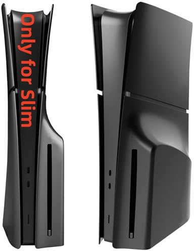 IMOFEE Placas de cubierta Slim Disc Edition para PS5, negro, material resistente a impactos, 8.5 x 14.1 pulgadas
