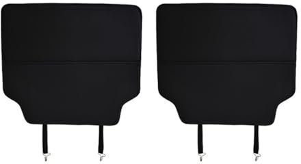BEROZA 2 Stück Auto Rücksitz Anti Kick Pad für Seat MII Ibiza Arona Ateca Tarraco Alhambra Wasserdicht Leder Rückenlehne Anti-Kick Pads Autositz Rückenlehnenschutz Mit Taschen,A