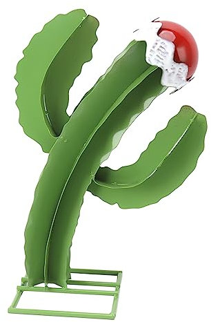 hooleey Fer Art Cactus Statue Esthétique Cactus Figurine Cactus Sculpture Jardin Ornements Intérieur Extérieur Décor Maison Cour Décorations