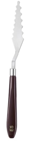 QUARKZMAN Espátula de Pintura de Acero Inoxidable E5 para Paleta de Pintura, Cuchillos Raspadores de Herramientas con Mango de Plástico para Mezclar y Extender Acrílicos y Óleos en Lienzo