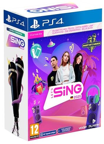Let's Sing 2025 tysk version (+ 2 mikrofoner) (Playstation 4) (AT-PEGI)