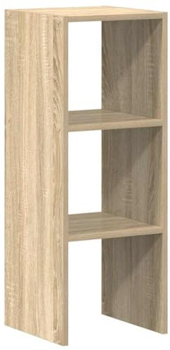vidaXL Bücherregal Stapelbar Sonoma-Eiche 30x30x80 cm Holzwerkstoff, Bücherständer, Büroschrank, Aktenregal, Bücherschrank, Büroregal, Highboard