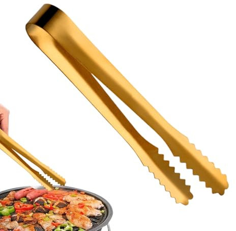 Pinze per snack - Pinze per zucchero in acciaio inox | Pratico di cucina con pinze per servire verdure, insalate, pane e torte | Pinze per snack con denti pa