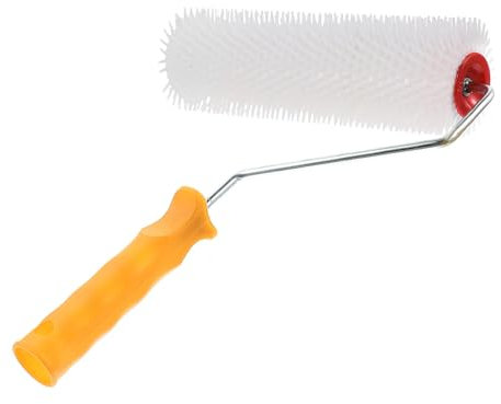 Angoily Lüftungsstachelrolle 14x9 Zoll Selbstnivellierend mit Komfortgriff für Entschäumung und Spachtelmasse Holzboden Zufällige Farbe Zufälliger Stil