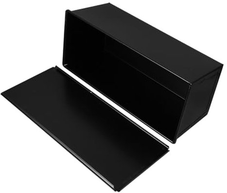Holibanna Caja De Tostadas De Color Negro Molde Para Hornear Bandeja Para Pan Con Tapa Para Baking Casa y Panadería