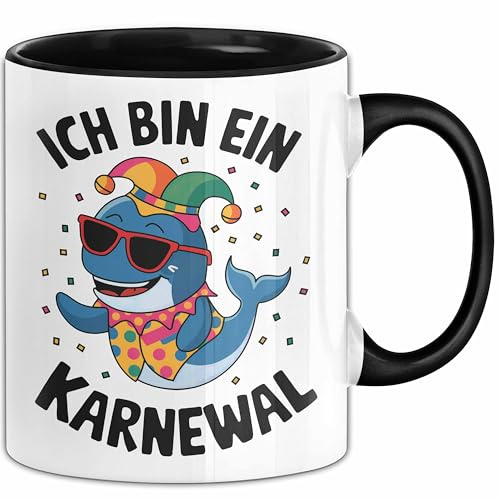Kölner Karneval Tasse Geschenk Ich bin Karneval Fan (Schwarz)