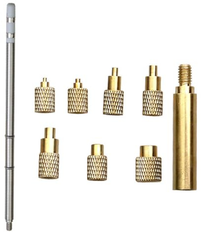 Enwye Gewindebohrer und Adapter für 3D-Druck – Kupfergewindebohrer-Set (M2–M8), Schmelzhilfe für T12-Lötspitzen, austauschbar mit Standard-936-Universalspitzen.