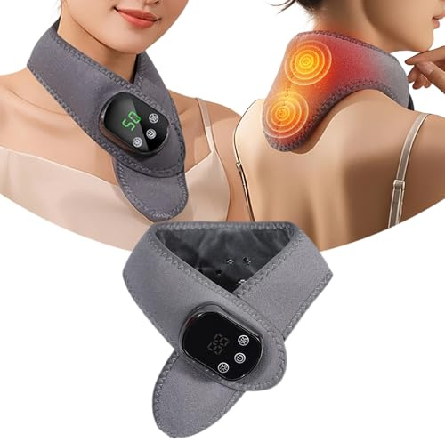 3-in-1 Cordless Neck Massager - Triple Method Heat Therapy Device for Cervical Spondylosis, Neck Pain & Shoulder Tension | 3 Massage Modes with Natural Healing Enhancement​ (Cervical massager-1PC)