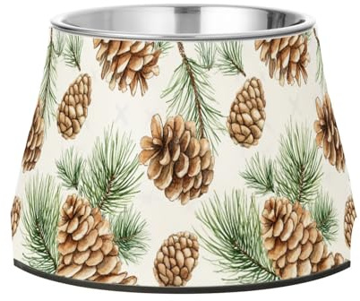 Tannenzapfen Tannenzapfen Futter Hundenapf Erhöhter Edelstahl Haustiere Basic Schalen für Hunde Katzen Kaninchen Vögel Schnurrhaare Müdigkeit