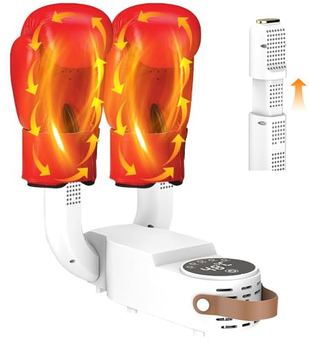 Mineup Schuhtrockner Elektrisch, Tragbar Skischuhtrockner, Schue Trocknen Mit Timer, 360° Drehbar, Längeverstellbar, Geeignet Für Schuhe, Handschuhe, Hüte, Socken Und Fußballschuhe