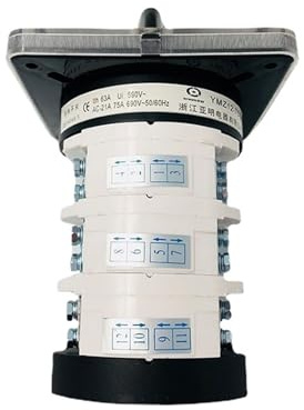 Interruptor de leva de 75 A, contacto plateado, 0-3 posiciones, 3 polos, interruptores de conmutación rotativos de nivel, 12 terminales YMZ12-75/3