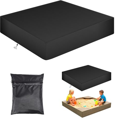SINBLUE Square Sandbox Cover 420D Oxford Waterproof UV Outdoor 205x205x20cm | Only cover, UV resistant, waterproof 420D Oxford, outdoor, dustproof, weather resistant, square sandpit protective shield