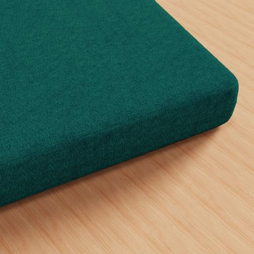 WEIZERO Benutzerdefinierte Bankauflage 50 x 100 cm Unterseite Antirutsch Bankkissen mit Reißverschluss für Outdoor, Gartenbank, Terrasse, Fensterbank, Grün