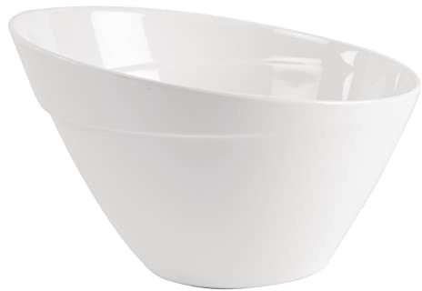 APS 84042 Schale BALANCE, Ø 24,5 cm, Höhe 15 cm, 2,5 Liter, Melamin, mit Antirutsch-Füßchen, weiß