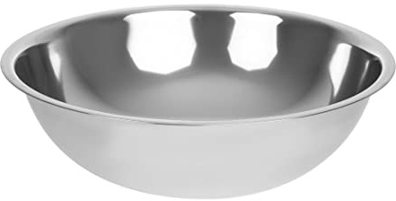 Vogue Bol Mélangeur en Acier Inoxydable 12 Litres, Argenté, Taille: 135(H)x455(Dia)mm, Empilable, Construction Robuste pour Cuisine Professionnelle, GC141