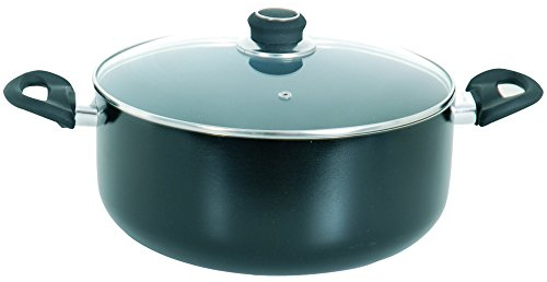MSV Schmortopf und Deckel mit Keramikbeschichtung Ø 28cm aus Aluminium in schwarz, 28 cm
