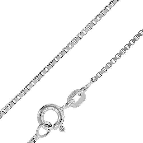 trendor Feine Veneziakette 925 Sterlingsilber 0,9 mm 38-60 cm 60569 | zauberhafter Silberschmuck für Damen und Herren, zeitlose Halskette,