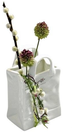 Sandra Rich Vase Tasche Blumen-Vase ø 10,5 x 7 cm, H 16,5 cm