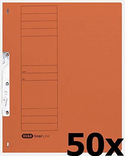 Elba Einhakhefter A4, Karton, ganzer Vorderdeckel, kfm. Heft., orange, 50 Stück