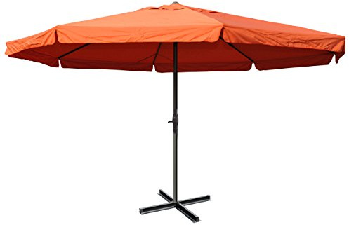 Sonnenschirm Meran Pro, Gastronomie Marktschirm mit Volant Ø 5m Polyester/Alu 28kg ohne Ständer