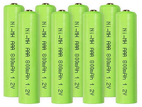 Akku aufladbare Batterie NiMH NI-MH AAA Micro 1,2 Volt 800mAh Solar (Stückzahl frei wählbar) (8 Akkus)